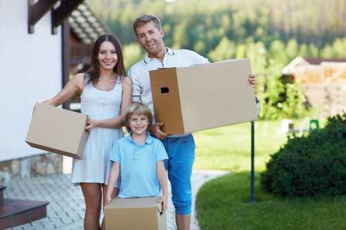 Packing and organising belongings for storage in South Kensington
