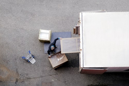 Removal van ready for a local flat move in South Kensington