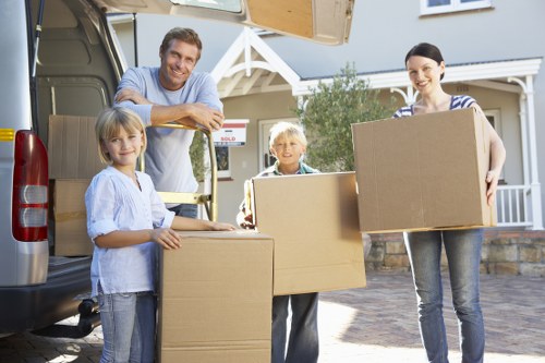 Careful handling of student furniture and boxes during a local move