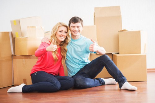 Professional moving team planning a South Kensington home or office move
