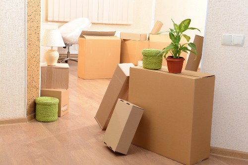 Boxes and household items ready for a South Kensington home move