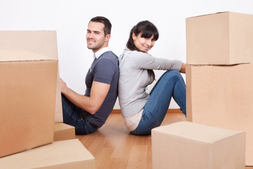 Household relocation materials for a South Kensington moving day