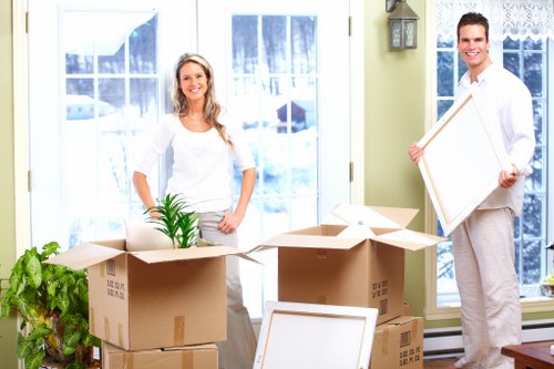 A local moving team handling access in a South Kensington property
